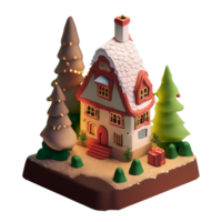 AI-Generated, christmas house Winter village. png