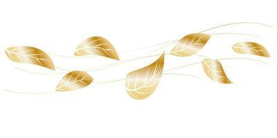 Autumn background autumn golden foliage flying in the wind on a white background Vector EPS10