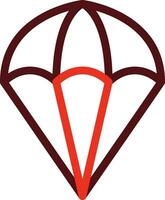 Parachuting Glyph Two Color Icon For Personal And Commercial Use. vector