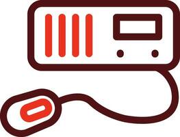 Radio Glyph Two Color Icon For Personal And Commercial Use. vector