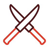 Knives Glyph Two Color Icon For Personal And Commercial Use. vector