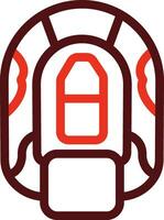 Dinghy Glyph Two Color Icon For Personal And Commercial Use. vector
