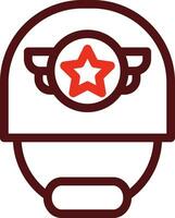 Helmet Glyph Two Color Icon For Personal And Commercial Use. vector