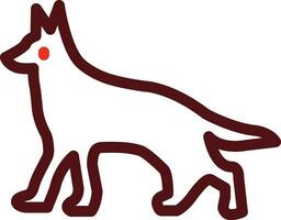 Dog Glyph Two Color Icon For Personal And Commercial Use. vector