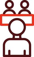 Job Interview Thick Line Two Color Icons For Personal And Commercial Use. vector