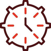 Time Save Thick Line Two Color Icons For Personal And Commercial Use. vector