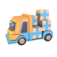 3D icon delivery package rendered isolated on the transparent background png
