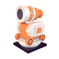 3D icon industrial robot rendered isolated on the transparent background png