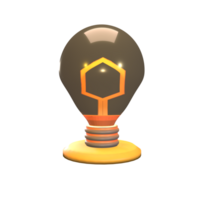 3D icon factory light bulb rendered isolated on the transparent background png