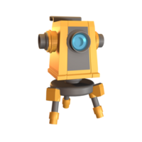 3D icon theodolite rendered isolated on the transparent background png