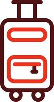 Luggage Glyph Two Color Icon For Personal And Commercial Use. vector