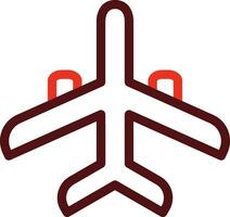 Plane Glyph Two Color Icon For Personal And Commercial Use. vector