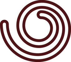 Spiral Glyph Two Color Icon For Personal And Commercial Use. vector