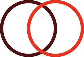 Overlap Glyph Two Color Icon For Personal And Commercial Use. vector