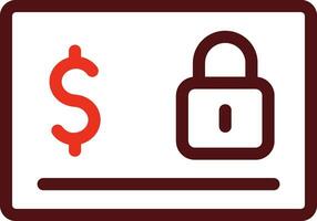 Secure Payment Glyph Two Color Icon For Personal And Commercial Use. vector