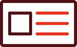 negocio tarjeta glifo dos color icono para personal y comercial usar. vector