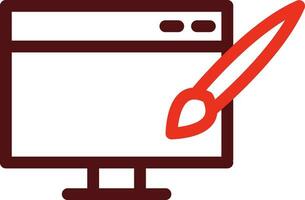 Website Design Glyph Two Color Icon For Personal And Commercial Use. vector