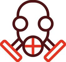 Gas Mask Glyph Two Color Icon For Personal And Commercial Use. vector