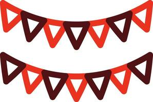 Bunting Glyph Two Color Icon For Personal And Commercial Use. vector