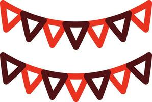 Bunting Glyph Two Color Icon For Personal And Commercial Use. vector