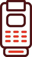 Card Reader Glyph Two Color Icon For Personal And Commercial Use. vector