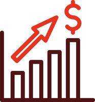 Sales Glyph Two Color Icon For Personal And Commercial Use. vector
