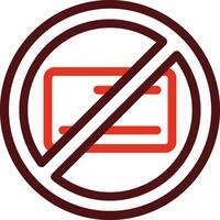 No Credit Card Glyph Two Color Icon For Personal And Commercial Use. vector