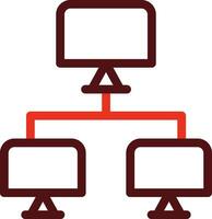 Peer To Peer Glyph Two Color Icon For Personal And Commercial Use. vector