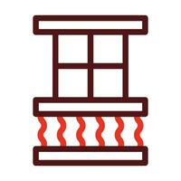 Balcony Glyph Two Color Icon For Personal And Commercial Use. vector