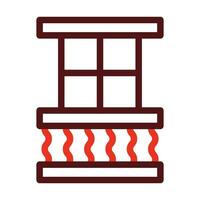 Balcony Glyph Two Color Icon For Personal And Commercial Use. vector