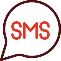 SMS glifo dos color icono para personal y comercial usar. vector