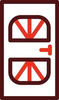 Door Glyph Two Color Icon For Personal And Commercial Use. vector