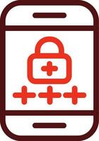 Pin Number Glyph Two Color Icon For Personal And Commercial Use. vector