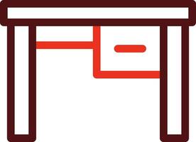 Desk Glyph Two Color Icon For Personal And Commercial Use. vector