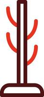 Coat Rack Glyph Two Color Icon For Personal And Commercial Use. vector