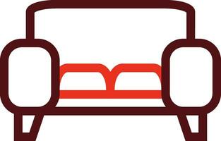 Sofa Glyph Two Color Icon For Personal And Commercial Use. vector