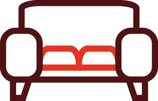 Sofa Glyph Two Color Icon For Personal And Commercial Use. vector