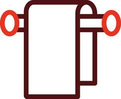 Towel Rack Glyph Two Color Icon For Personal And Commercial Use. vector