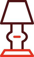 Table Lamp Glyph Two Color Icon For Personal And Commercial Use. vector