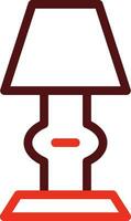 Table Lamp Glyph Two Color Icon For Personal And Commercial Use. vector