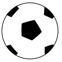 ein Fußball schwarz und Weiß png