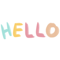 Cute hello word png