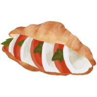 Croissants with Tomatoes and Mozzarella png
