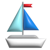 Sailboat design icon 3d rendering png