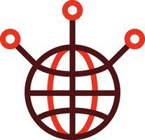 Globalization Thick Line Two Color Icons For Personal And Commercial Use. vector