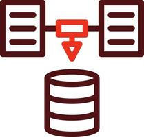 Data Collection Thick Line Two Color Icons For Personal And Commercial Use. vector