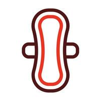 Sanitary Towel Glyph Two Color Icon For Personal And Commercial Use. vector