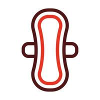 Sanitary Towel Glyph Two Color Icon For Personal And Commercial Use. vector