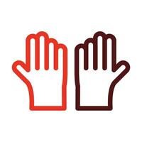 Cleaning Gloves Glyph Two Color Icon For Personal And Commercial Use. vector