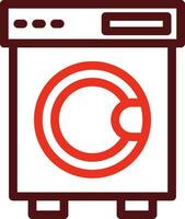 Laundry Machine Glyph Two Color Icon For Personal And Commercial Use. vector